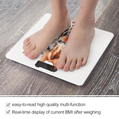 Báscula digital para baño con diseño jirafa acuarela miniatura 5