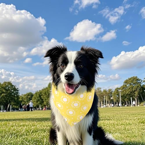 3Pcs Spring Summer Dog Bandanas Reversible Dog Holiday Scarf Adjustable Triangle Pet Bandanas for Medium Large Puppy Pet Decorations - Image 8