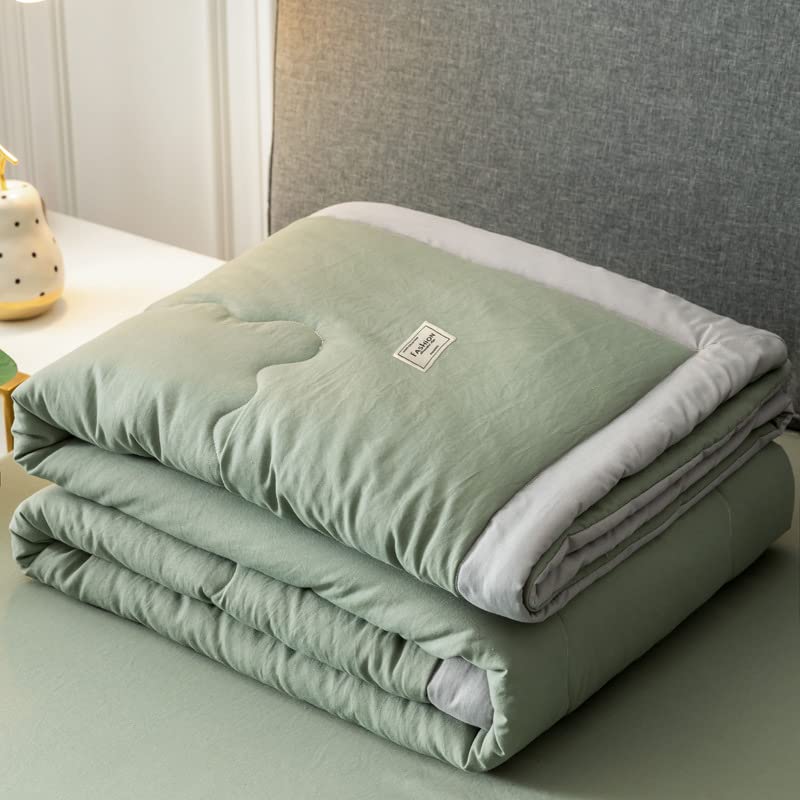 Hiseng Couette 1 Personne en Microfibre, Couette Imprimée Couleurs Unies Reversible pour 4 Saisons, Tempérée Duvet sans Housse 2 Personnes pour Adulte...