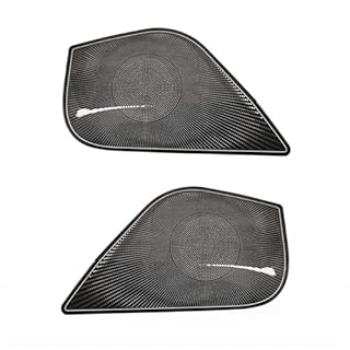 Stainless Steel Speaker Cover for Tesla Model 3 Highland 2024 Grill Mesh Car Audio Speakers Sticker Loudspeaker Interior Door Sound Audio Speaker Frame Covers Trims (Black Front Door)