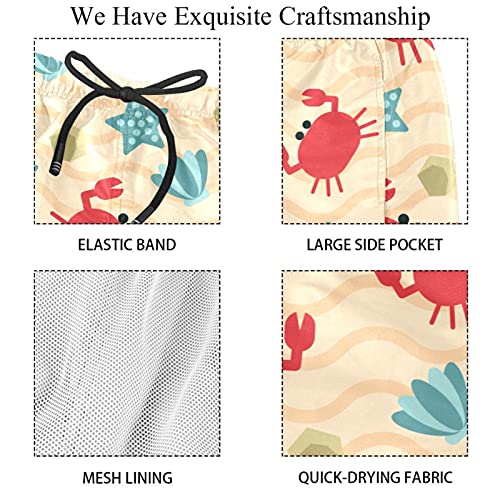 Short de bain crabe multicolore taille S idéal pour la plage