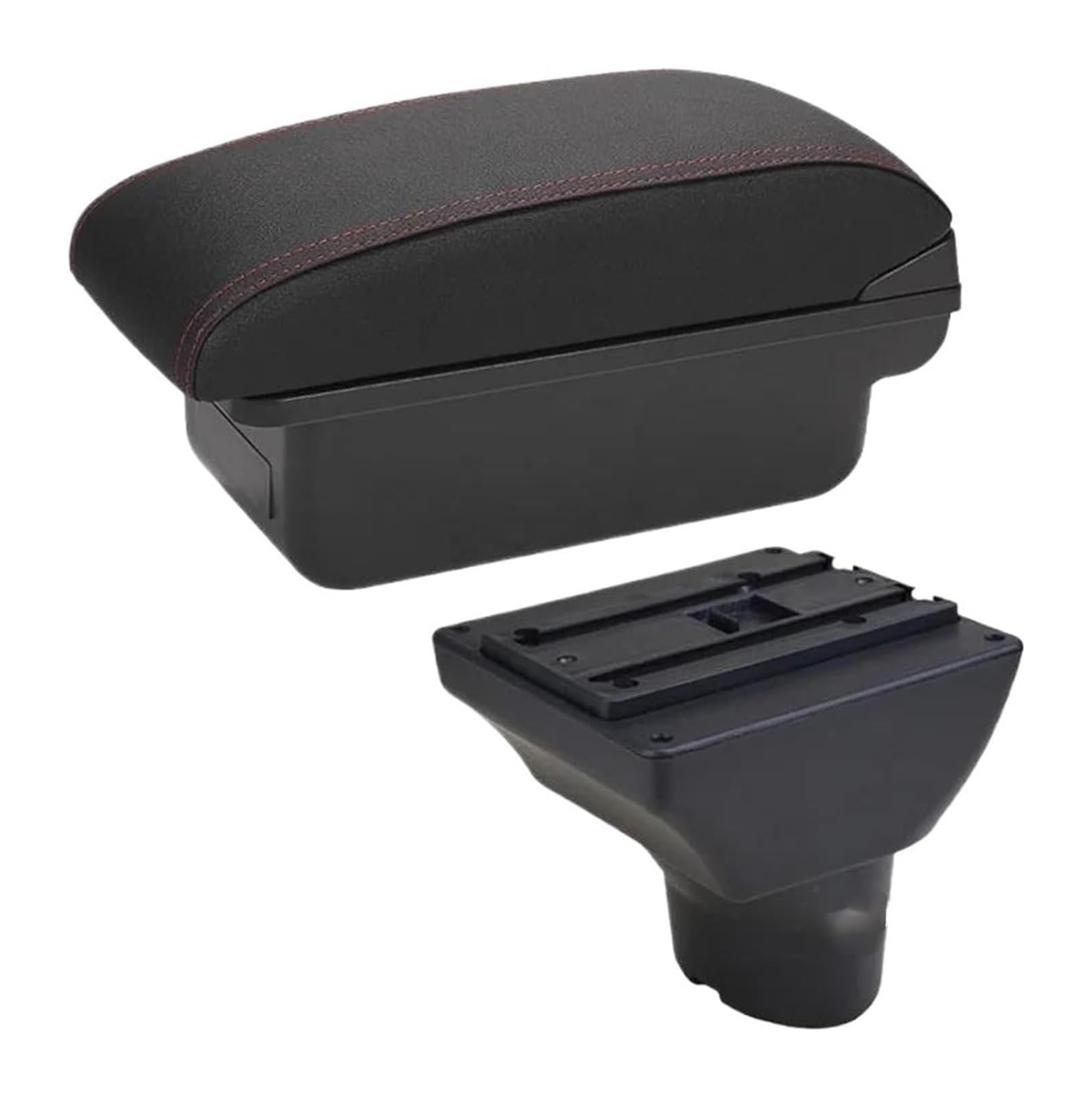 HCKCLMBMZW For Hyundai For I20 Armrest Box Interior Parts Details Special Retrofit Center Storage Car Accessories Car Armrest Center Console(C1 Black Red No Usb)