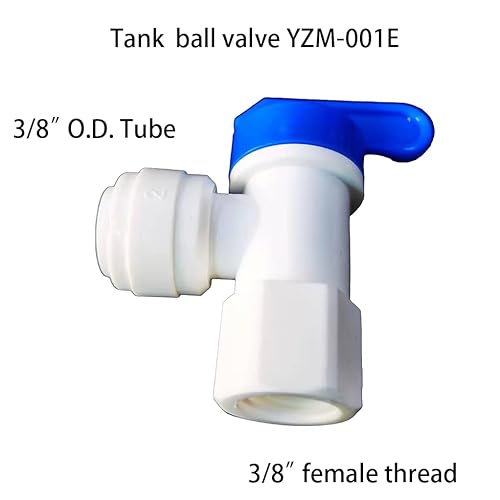 Yzmsz Acetal Copolymer Ro Water Storage Tank Ball Valve,3/8 Inch O.D. Tubing X 3/8 Inch Female Speedfit Shut Off Valve,Quick Push To Connect Plastic Plumbing Fitting Push Fit thumb #1