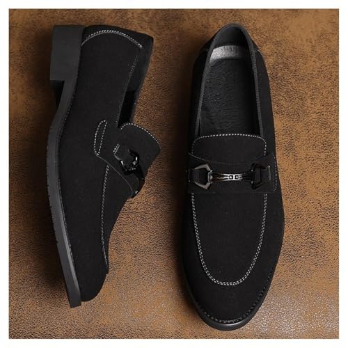 Men's Velvet Suede Flats Slip On Dress Loafers Casual Driving Shoes Lightweight Soft Classic Penny Moccasins Loafer Design for Wedding Party Prom Homecoming Formal Office Driving2