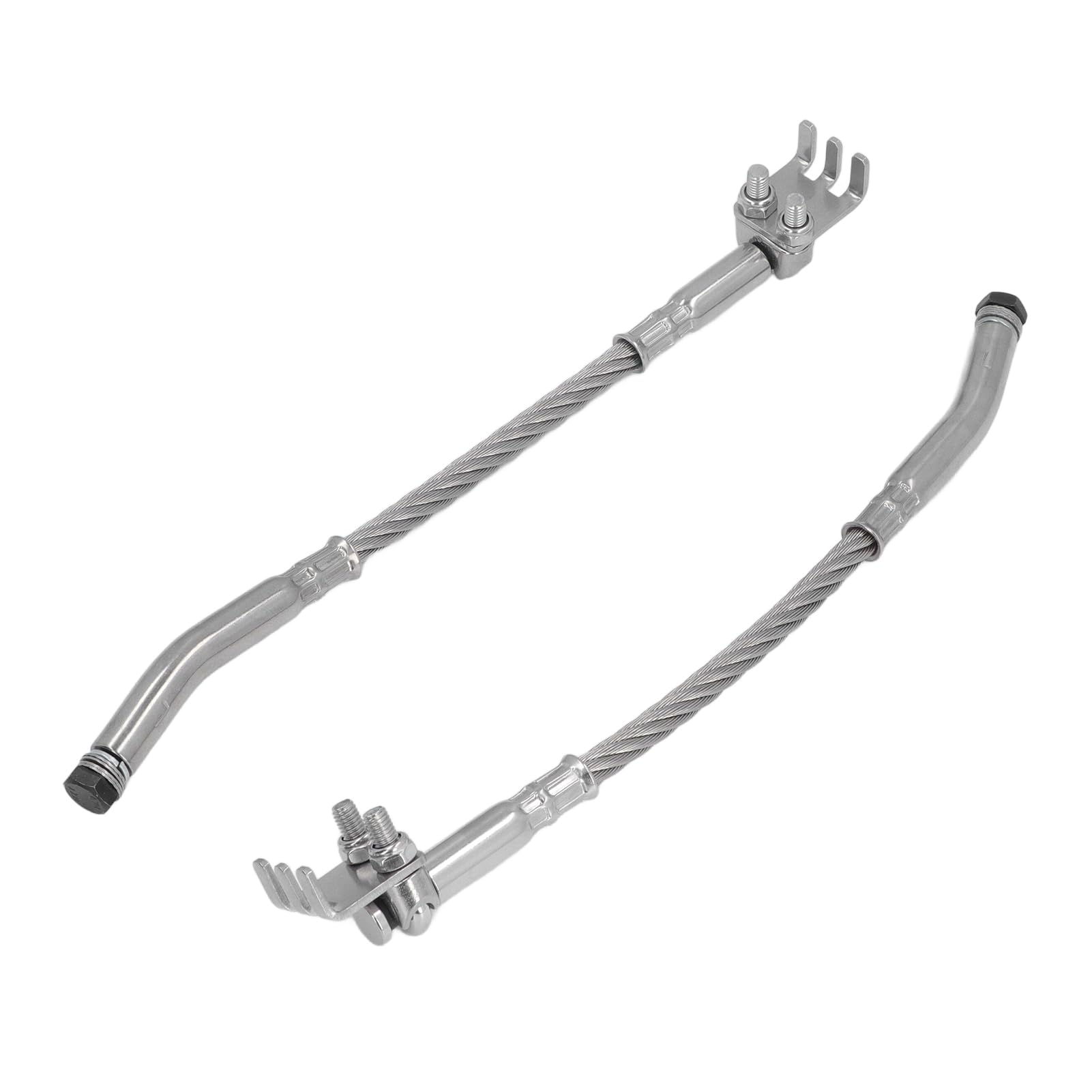 Ice Scratchers Kit 1201DF Kufenkratzer Set für Schneemobil 2 Stück links rechts Kettenschleifer mit Klauen Einsatz für Kufenhöhe 2-/2 Zoll Winter Fahrbahn Eis Schnee