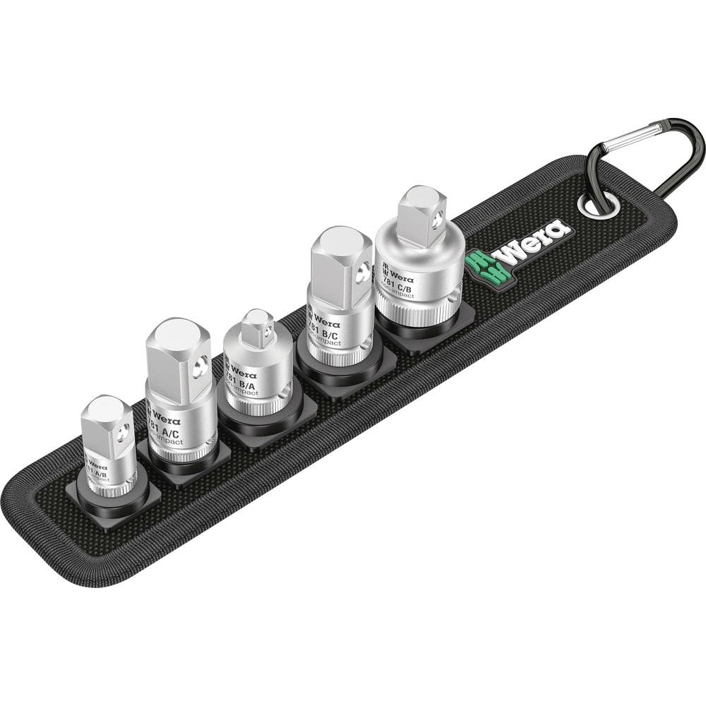 Wera 781/5 Set 1, Jeu d’adaptateurs, 5 pièces Mat