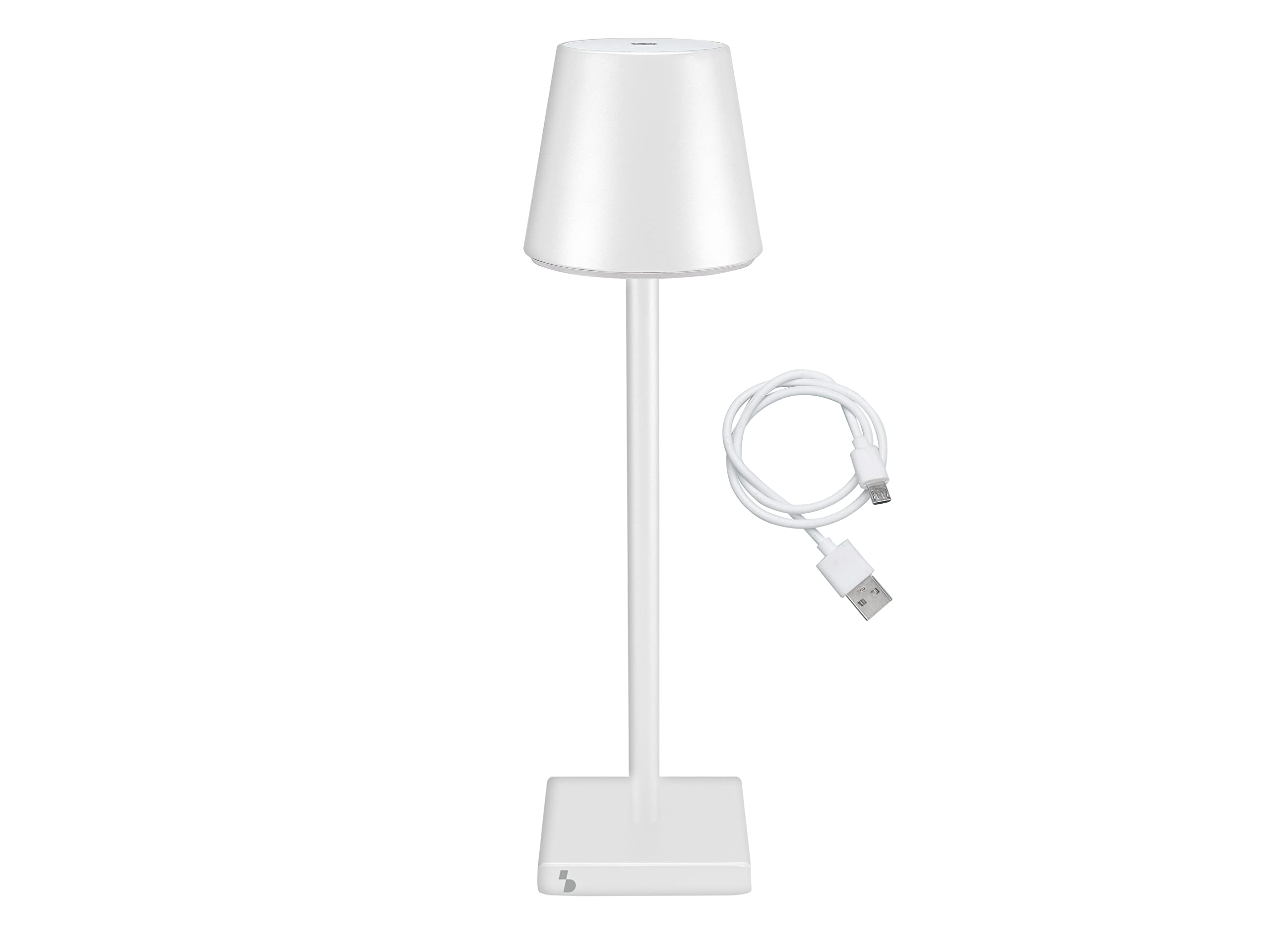 BEPER P201UTP102 Cordless Lamp Touch for Table, Desk - USB Rechargeable Table Lamp for Indoor and Outdoor (White)