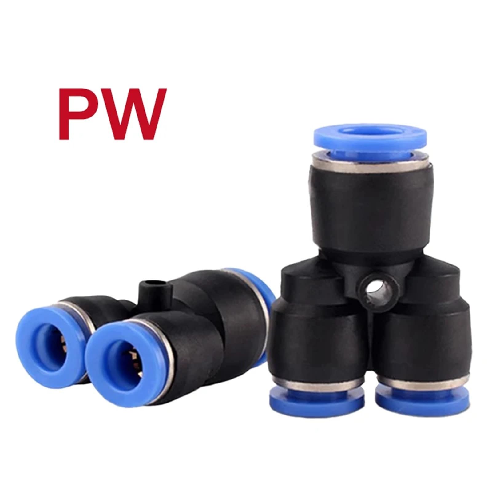 Conector de tubería de plástico neumático de conexión rápida PY PW 4 6 mm, 8 mm, 10 mm, 12 mm, accesorios en Y para manguera, 10 unidades (PY-6)