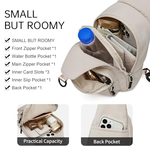Image of cakang Womens Sling Bag Crossbody Bags for Women Vegan Leather Sling Backpack Daypack Fanny Pack Crossbody Purse Travel