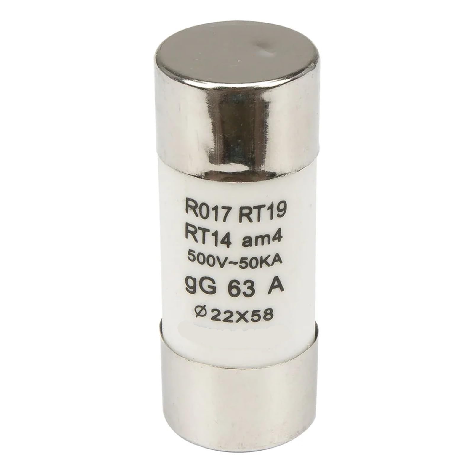 Fusibili a cartuccia in ceramica, Fusibile a tubo ceramico ad azione rapida R017 500V 22x58mm 5 pezzi(100A)