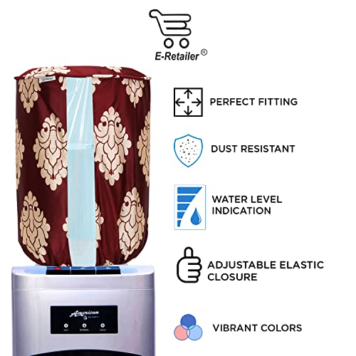 Image of eretailer Polyester & Polyester Blend Water Dispenser Bottle Cover, 20L, Set of 1, Maroon