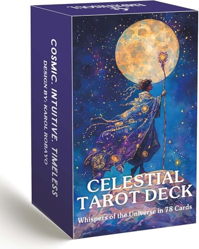 Image of Celestial Tarot Deck Unique, 78 Cosmic Tarot Cards with with Guidebook, Modern Witch Tarot for Beginners and Experienced Readers, Divination and Spiritual Divination Tool