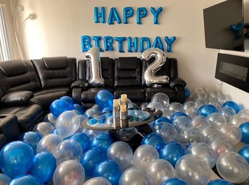 DAZAKA Palloncini Happy Birthday Blu,Foil