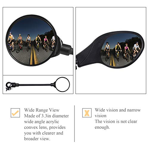 image for Rmolitty Bike Mirror, Convex Safety Handlebar Bike Mirror ＆ Bike Bel
