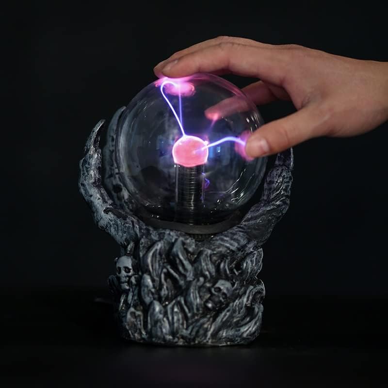 プラズマボール プラズマ ボール ライト、タッチセンシティブ プラズマ ランプ、USB/電池式マジック クリスタル ライト静電ハロウ