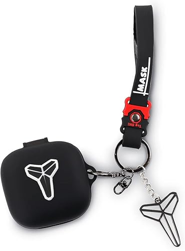 BGAANM - Funda protectora para auriculares de silicona con diseño de dibujos animados con divertida cuerda antipérdida y llavero diseñado para disponible en Yaxa Peru