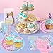 Juego de vajilla de fiesta de sirena para 16 invitados plato de fiesta platos de papel platos de cumpleaños platos desechables vasos de papel servilletas para niñas decoración de cumpleaños infantil Imagen de Juego de vajilla de fiesta de sirena para 16 invitados plato de fiesta platos de papel platos de cumpleaños platos desechables vasos de papel servilletas para niñas decoración de cumpleaños infantil