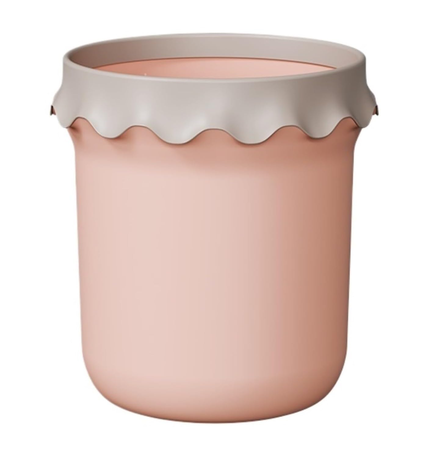 XIUNYIE Wastebasket 8L Plastic Trash Can Container for Bathroom Kitchen Office Bedroom Functional Waste Bin Modern Home, Pink, 1pcs