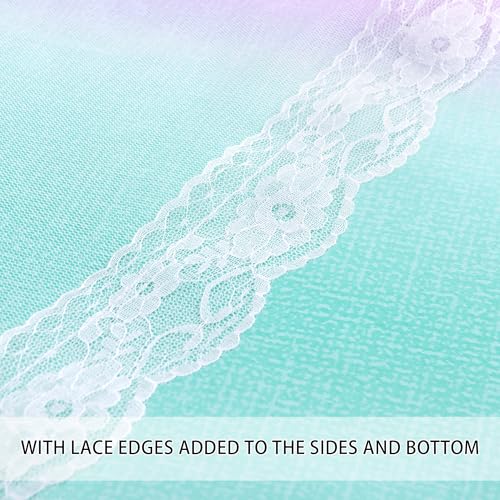 Image of Extra Wide Curtains 84 Inches Long 100 Inch Wide for Girls Bedroom Patio Sliding Door Kids Blackout Curtains for Nursery Room Darkening Rainbow Princess Unicorn Wall 1 Panel 100x84 Pink Purple Green