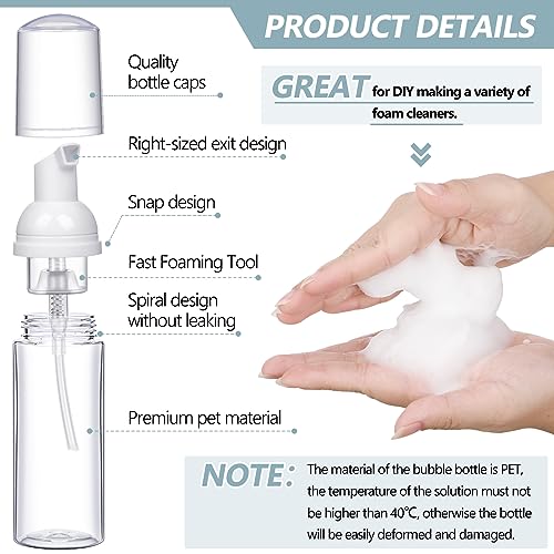 Botellas de espuma plásticas de 2 oz y dispensadores transparentes a granel 4