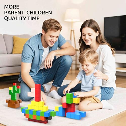 SmartYeen 100PCS Magnetic Blocks,Magnetic Building Blocks for Toddlers Sensory & STEM Montessori Toys,Ideal Gifts for Boys Girls 3-8 Years Old