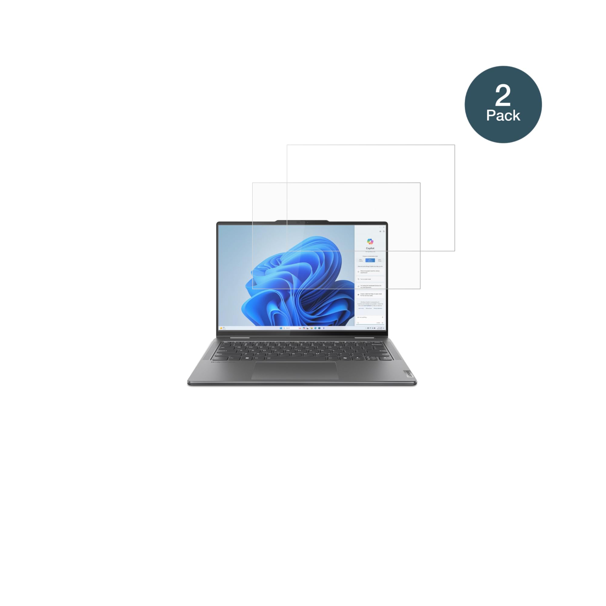 dipos 2x Pellicola 9H opaca per Lenovo Yoga 7i 2-in-1 Gen 9 83DJ00HRGE | Antiriflesso, non si rompe e non si scheggia, non è vero vetro, Anti-Shock, antigraffio, senza bolle, autoadesiva