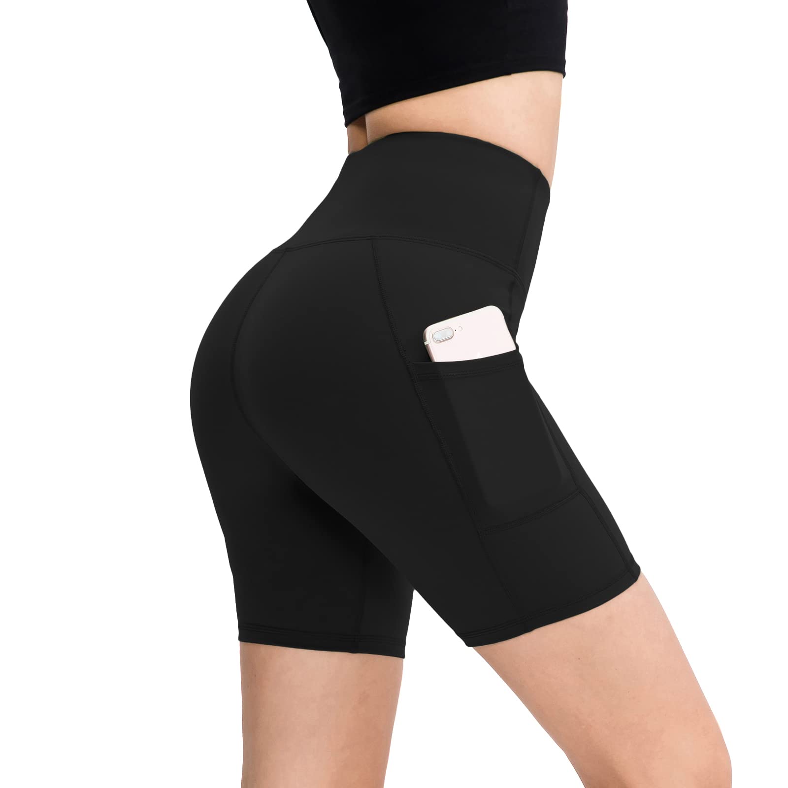 HomyComy Short Cyclisme Sport pour Femme Collants Course Leggings Taille Haute Gym Fitness Yoga Collants Shorts