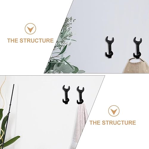 Miniatura 6 de Operitacx Juego de ganchos de pared de llave única, material de hierro multifuncional para el hogar, dormitorio, cocina