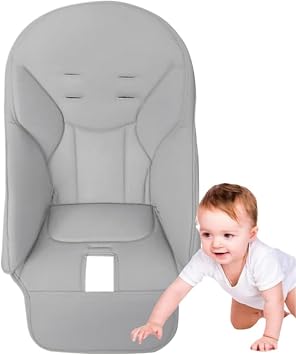 Baby High Chair Cover Baby High Chair Cushion Breathable High Chair Pad Comfortable Baby Dining Chair Seat Cushion Replacement Covers for Peg-Perego Siesta-Zero 3 Light Grey