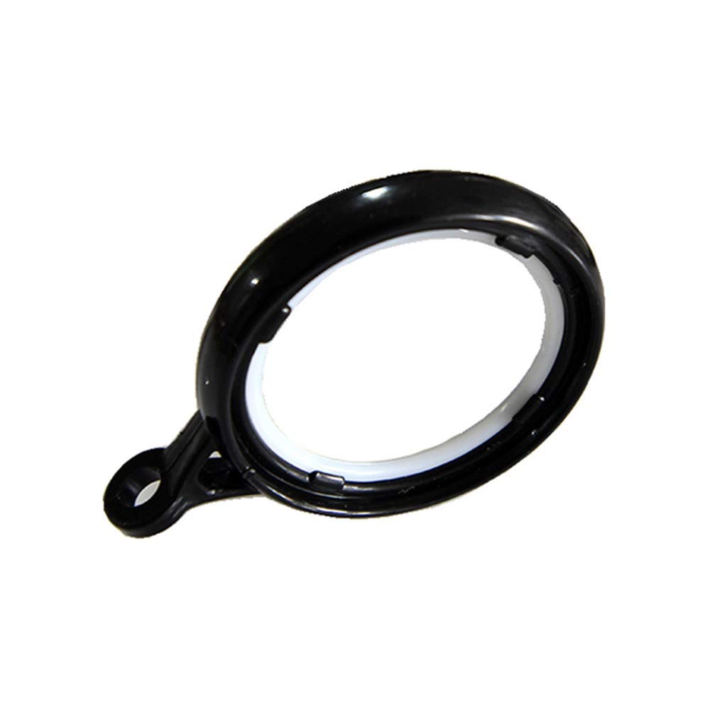 Anelli per tende Anelli per tende in plastica Anelli per ganci per tende Accessori per tende Anelli rotondi per tende Anelli per appendere 20 per gruppo (bianco e nero) Anelli per tende da doccia (bia