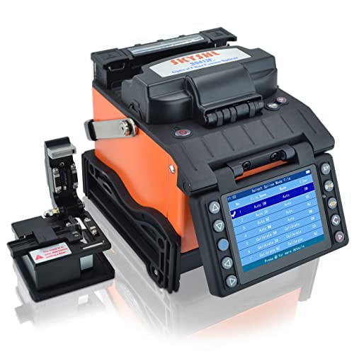 Image of Fusion Splicer With 8PCS Electrodes Fiber Cleaver Tool Kit Automatic Focus SM MM DS NZDS Core Alignment Optical Fiber Splicing Welding Machine (SS413F-411)