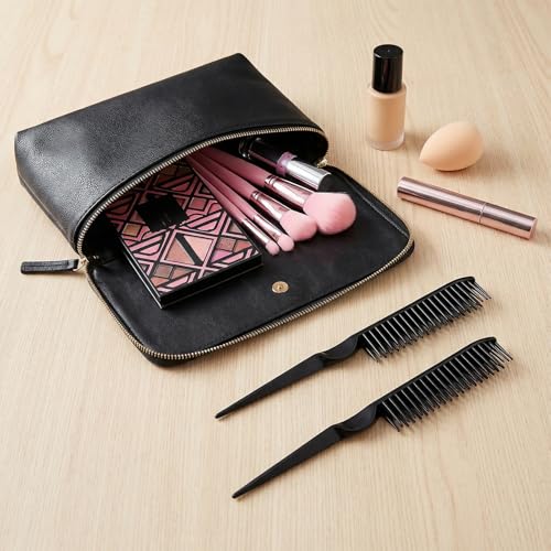 Set de 6 peines para peinar con mango cola de rata negro miniatura 5