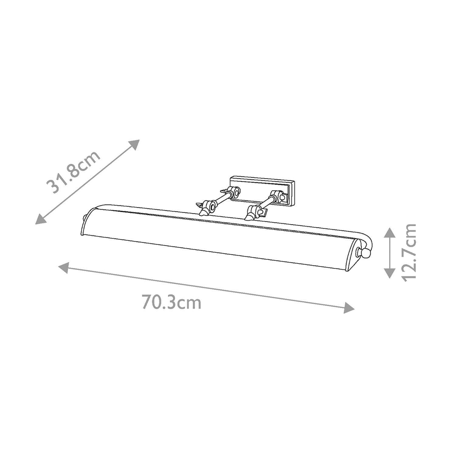 Lámpara para cuadros aspecto mármol 70 cm largo grande 4x E14 regulable diseño vintage lámpara para cuadros galería lámpara de pared pasillo salón