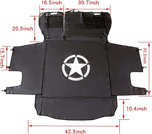 Miniatura 8 de BESTAOO Forro de carga para perro para Jeep, forro impermeable para maletero de perro para Jeep Wrangler JK JL 2007-2024 de 4 puertas, resistente