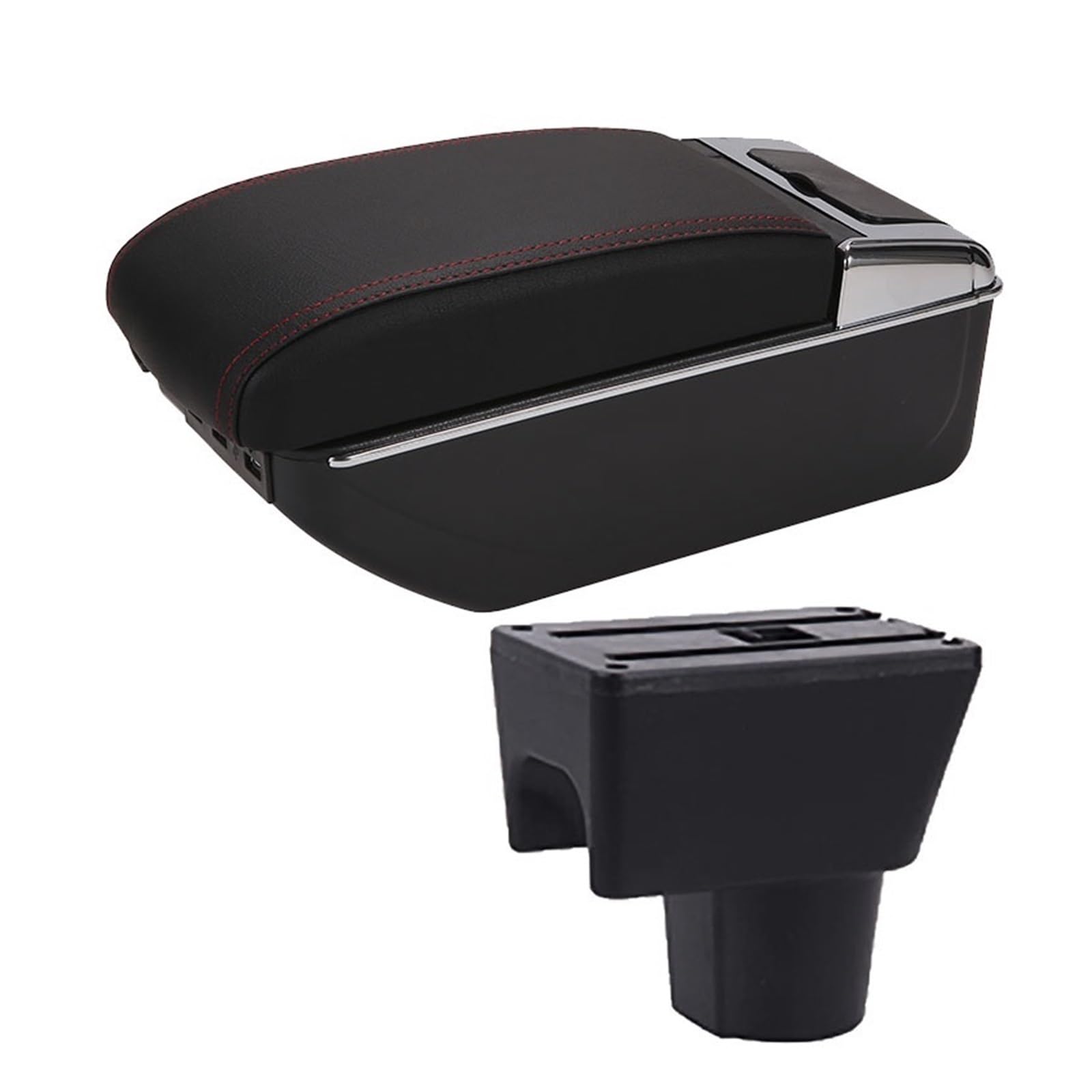 Costume de boîte d'accoudoir de siège Pour Renault Duster Accoudoir Pour Nissan Terrano 3 pour Renault oroc Accoudoir de voiture Boîte de rangement de rénovation Accessoires de voiture Intérieur(A1 Bl