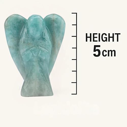 Miniatura 75 de Estatua de ángel de angelita de 2 pulgadas, hermosa piedra preciosa de ángel de la guarda, ángel de cristal natural, tallados a mano para promover