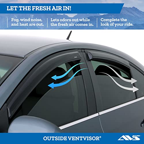 Auto Ventshade [Avs] Outside Mount Ventvisor | 1993 - 2011 Ford Ranger, 1994 - 2010 Mazda B2300/B4000, 1994 - 2008 Mazda B3000 Standard Cab- Smoke, 2 Pc. | 92083 #TOP1