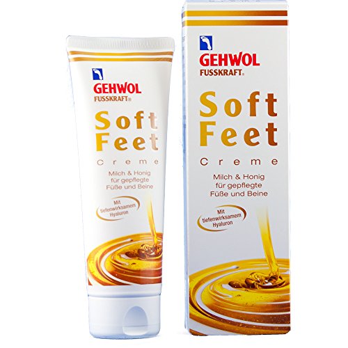 Gehwol, Fusskraft, crema Soft Feet, crema per i piedi da 125 ml, sensazione liscia e setosa con latte e miele