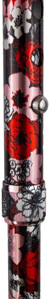Extendable Aluminium Spring Stick Red Flowers