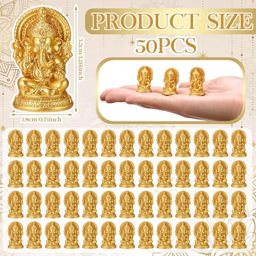 Estatuas de Elefante Dorado de Resina 50 Pzs miniatura 3
