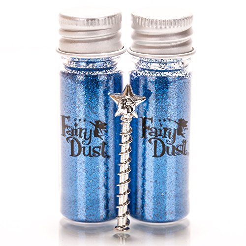 Fairy Dust Magic Vials of Fairy Dust and Magic Wand Set | Authentic from The Land of Sorralia | Turquoise Tenacity | 2 Pack