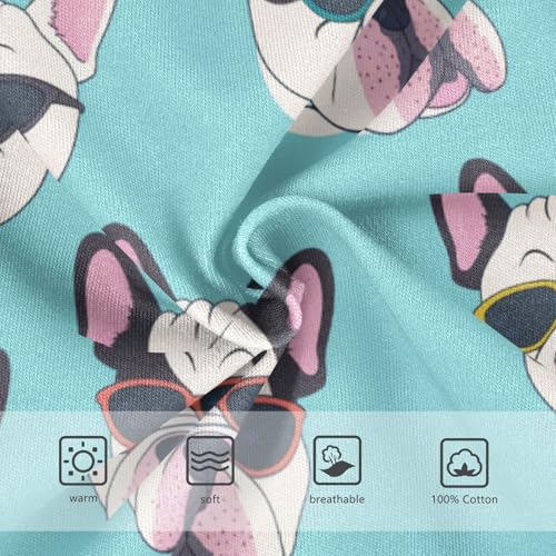 Wusikd French Bulldog Boys' Underwear Cotton Sunglasses Boys Briefs Soft Toddler Underwear 2T3