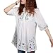 Ashir Aley Embroidered Peasant Dressy Tops 3/4 Sleeve Mexican Blouse