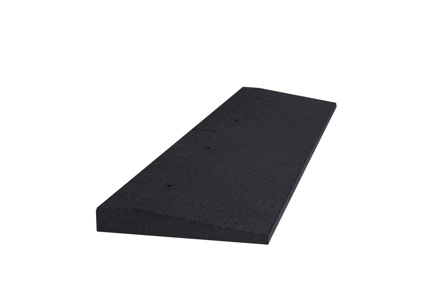 Bordsteinrampe Gummirampe Auffahrrampe Auffahrhilfe 1000x250x50mm Rampe Überfahrrampe Schwellenrampe (Schwarz)