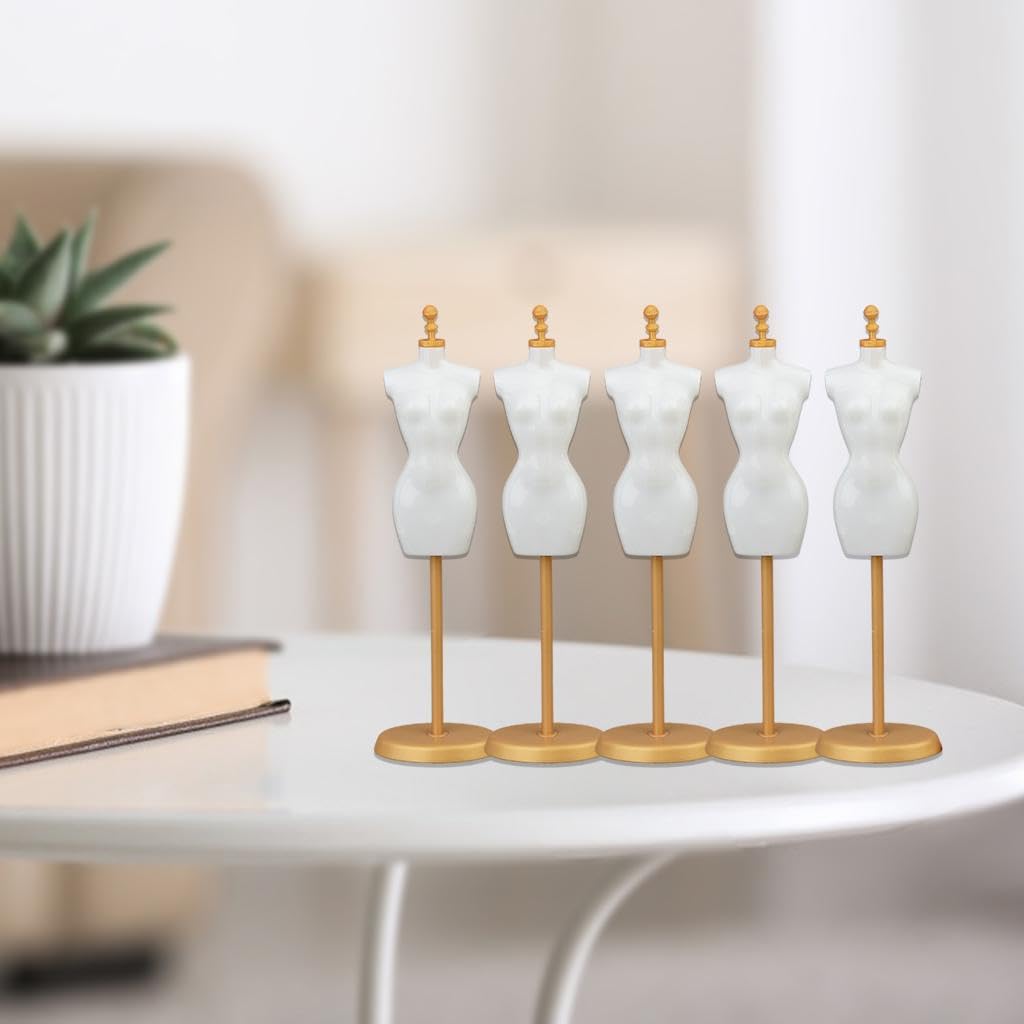 BNF®5PCS Dress Form Clothes Gown Display Dress Mannequin Model White and Natural|Dolls & Bears | Dolls | Clothes & Accessories |5 Pieces Doll Display Holder-image-0