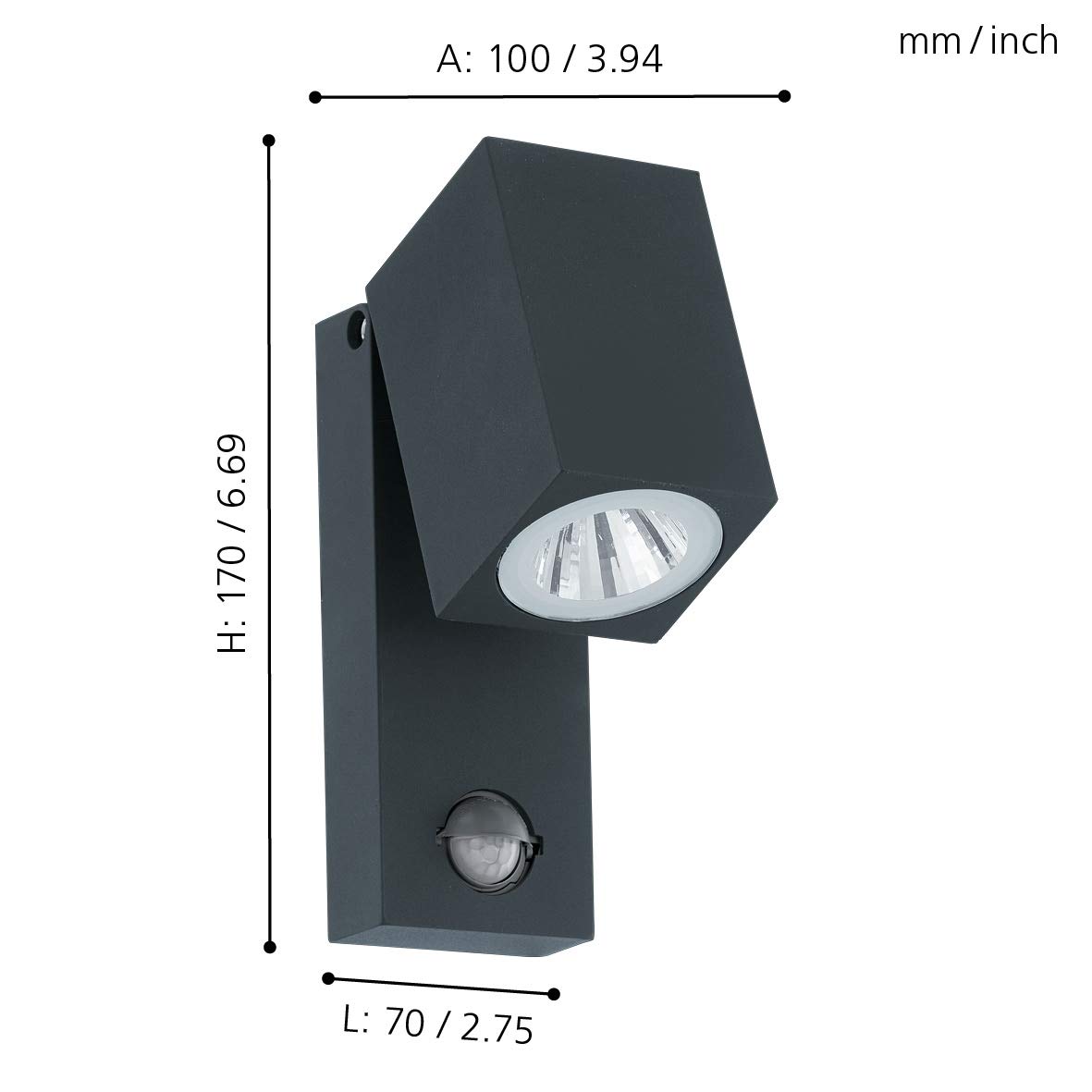 Eglo 96287 SAKEDA Exterior Wall Light in Black, Anthracite - Image 4