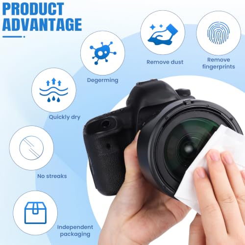 Image of VOISEN Lens Wipes for Eyeglasses,1000 Pack Eye Glasses Cleaner Wipes | Pre-Moistened Individually Wrapped Lens Wipes,Non-Scratching Non-Streaking,Safe for Eyeglasses, Goggles, Camera Lens, Phone