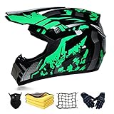 3.Material del casco de motocross: carcasa de ABS,diseño aerodinámico,carcasa de ABS de alta densidad,carcasa interior de airbag de EPS,forro interior de fibra de poliéster ligero y resistente a los impactos,puede limpiarse parcialmente,excelente rendimiento de equilibrio,buena permeabilidad al aire.Correa de barbilla reforzada para un cierre rápido,extremadamente fuerte y resistente a los impactos.El casco de moto pesa unos960g (+/- 50g) y proporciona una experiencia de conducción cómoda.