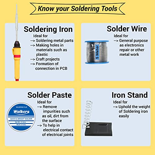 Image of Walkers Electronic 10in1 Glue Gun Combo Kit Set with Soldering Iron Standard Temperature Corded Glue Gun (7 mm)