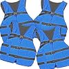 4 Pack Life Jacket Paddle Vest; Coast Guard Approved Type III PFD Life Vest Flotation Device; Jet ski, Wakeboard, Kayak; Ideal Extra Life Jacket for Pontoon Boat